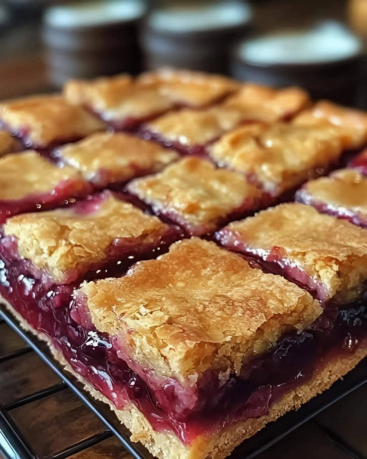 Delicious cherry pie bars with buttery crust and sweet cherry filling