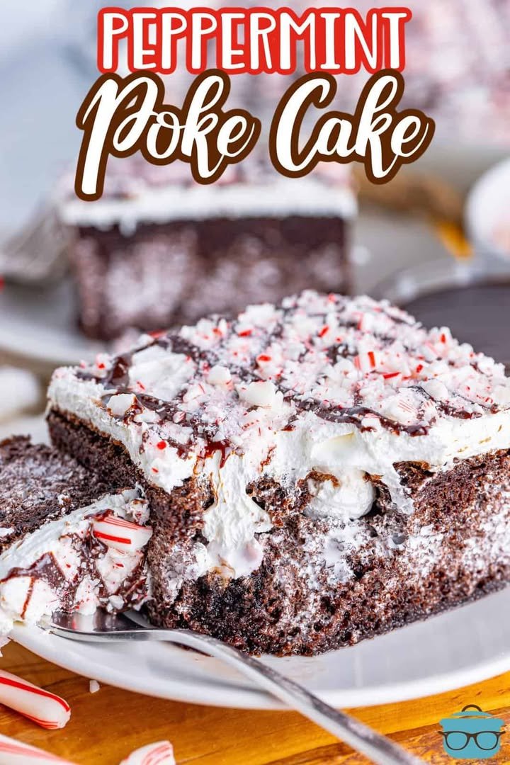 Peppermint Poke Cake