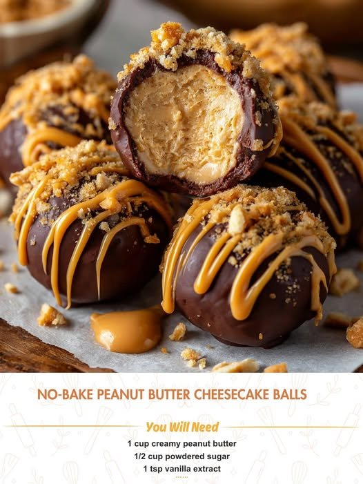 No-Bake Peanut Butter Cheesecake Balls