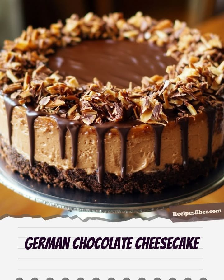 Decadent German Chocolate Cheesecake