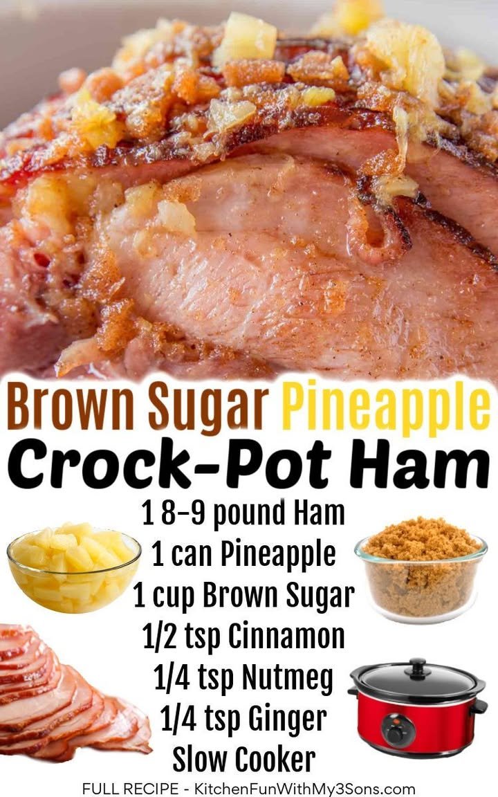 Crock Pot Brown Sugar Pineapple Ham