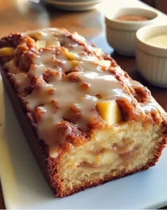 Apple Cinnamon Loaf Cake with a sprinkle of cinnamon on top