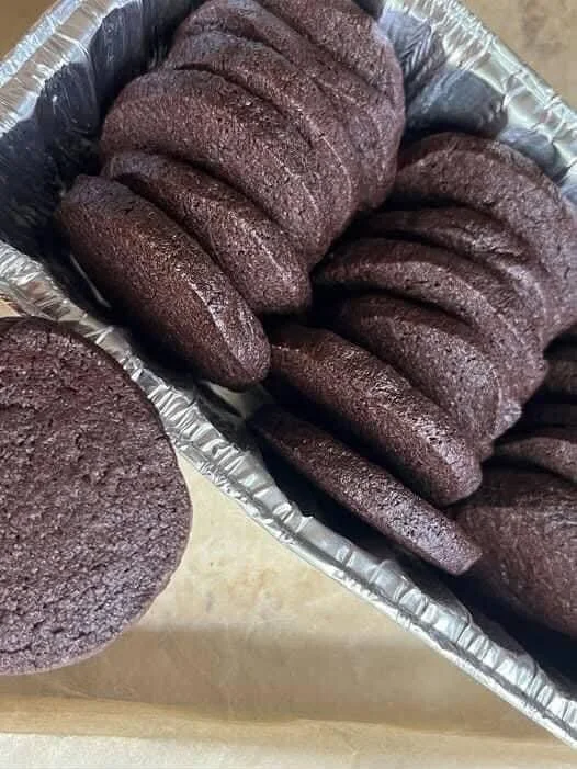 Plate of delicious vanilla crescents, traditional Austrian Christmas cookies