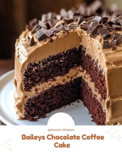 Delicious Baileys Chocolate Coffee Cake topped with creamy frosting