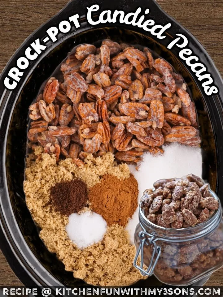 Delicious bowl of best candied pecans ever, perfect for snacking or dessert toppings.