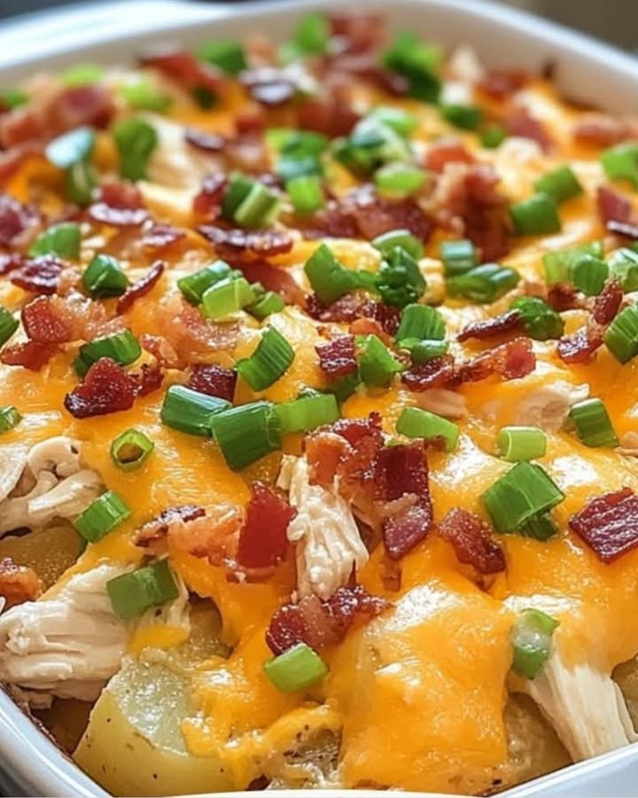 Loaded Baked Potato & Chicken Casserole