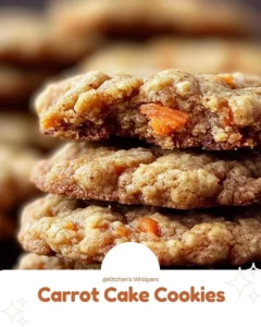 Delicious carrot cake cookies with cream cheese frosting on a plate