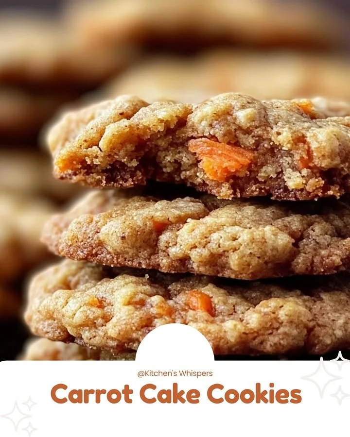 Delicious carrot cake cookies with cream cheese frosting on a plate