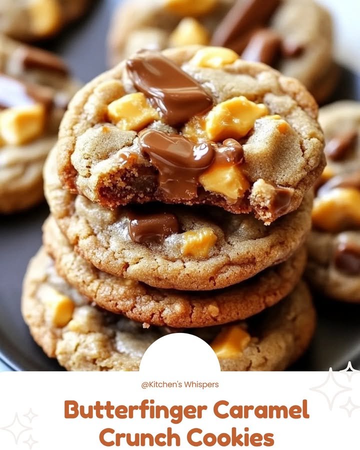 Butterfinger Caramel Crunch Cookies
