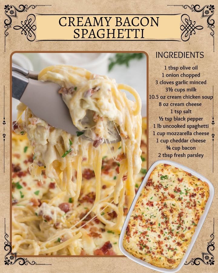 Creamy Bacon Spaghetti