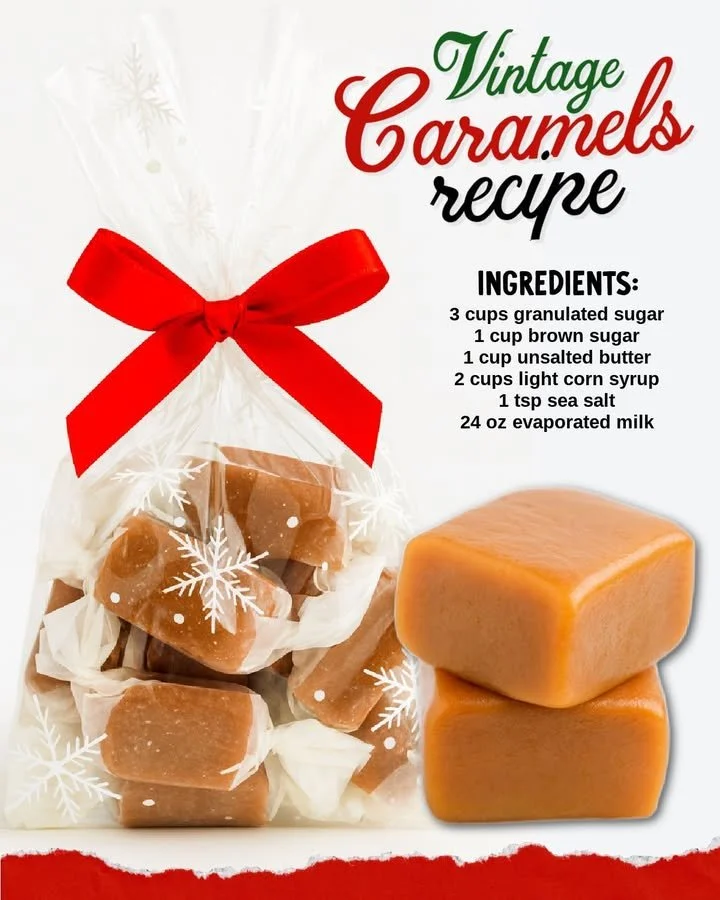 Homemade caramels in a decorative jar, perfect for gifting or enjoying.
