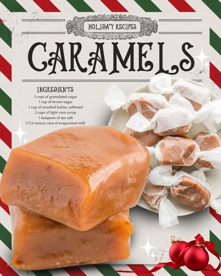 Delicious homemade caramels in a jar, perfect for sweets lovers