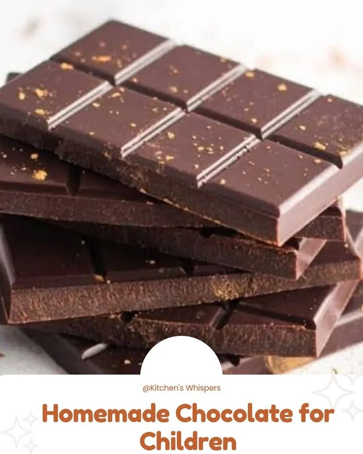 Kids making delicious homemade chocolate in the kitchen