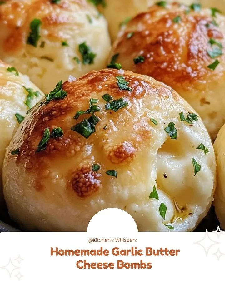 Delicious homemade garlic butter cheese bombs ready to be served.
