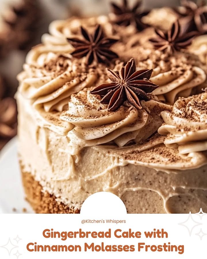 Gingerbread Cake with Cinnamon Molasses Frosting