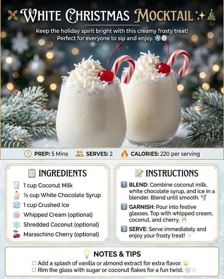 White Christmas Mocktail