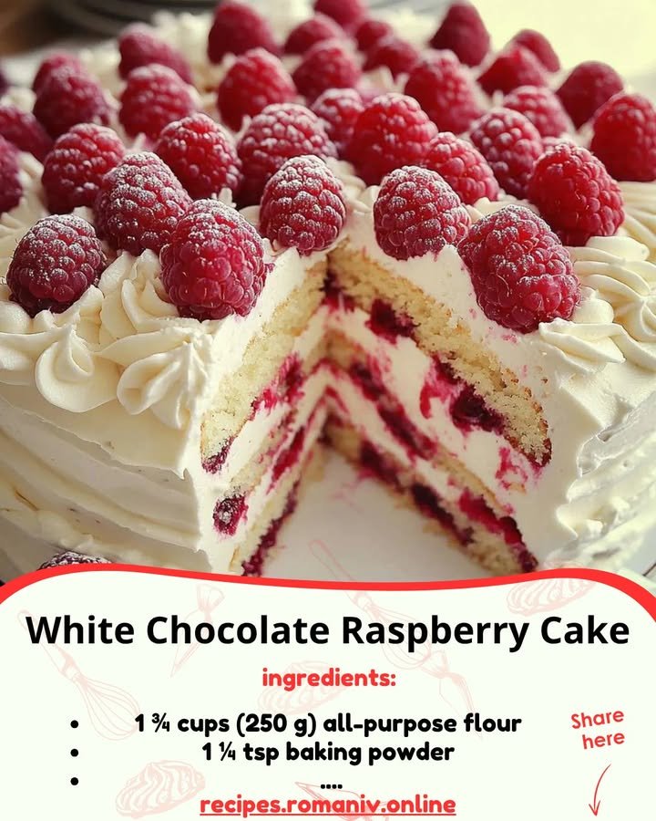 White Chocolate Raspberry Cake