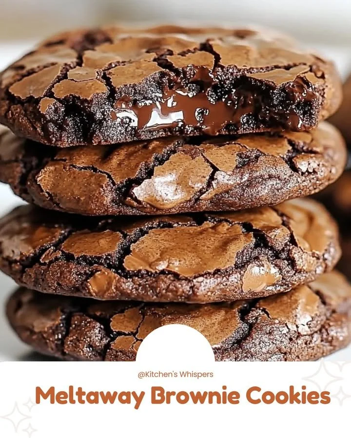 Decadent meltaway brownie cookies with a rich chocolate flavor