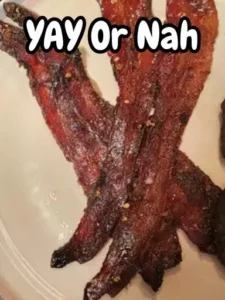 Plate of Million Dollar Bacon, a delicious breakfast dish with a unique twist