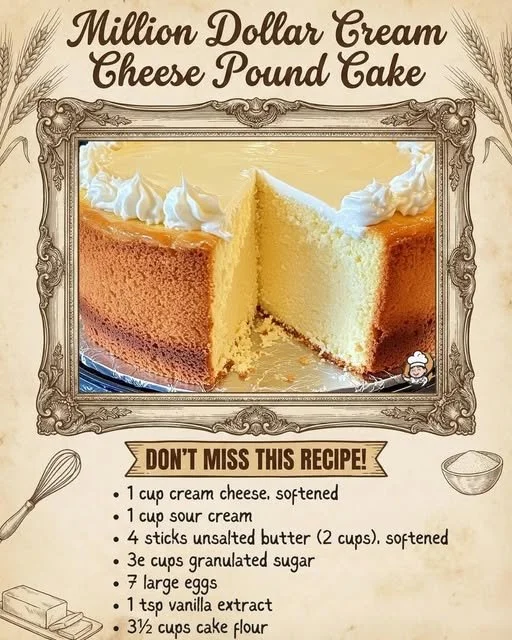 Delicious slices of Million Dollar Cream Cheese Pound Cake on a plate