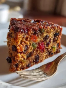 Deliciously moist Christmas fruit cake with rich fruits and spices