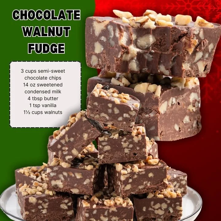 Delicious homemade holiday fudge displayed on a festive table.