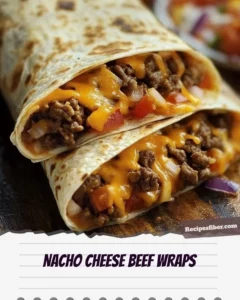 Delicious nacho cheese beef wraps ready to enjoy for a flavorful meal