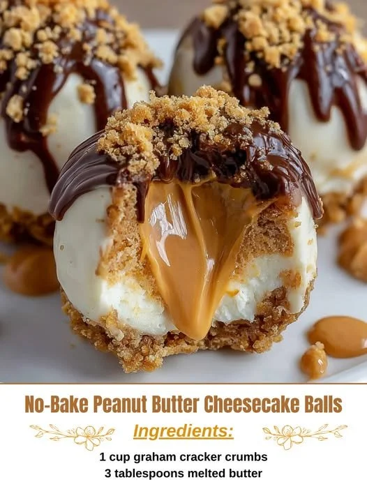No-Bake Peanut Butter Cheesecake Balls dessert recipe