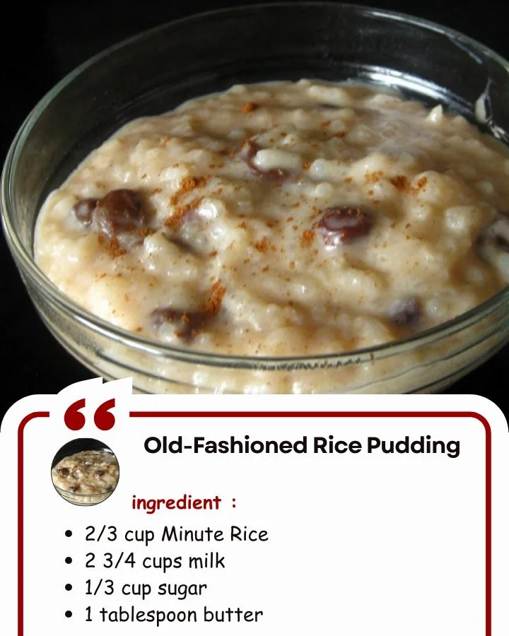 Delicious bowl of old-fashioned rice pudding topped with cinnamon and raisins.