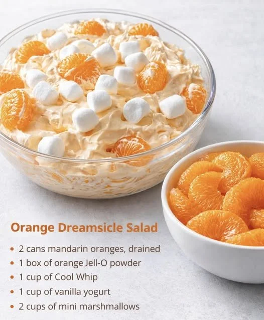 Delicious Orange Dreamsicle Salad with vibrant oranges and creamy dressing