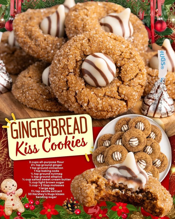 Gingerbread Kiss Cookies