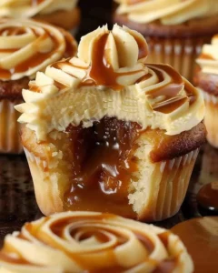 Delicious Salted Caramel Cupcakes with creamy frosting and sea salt topping