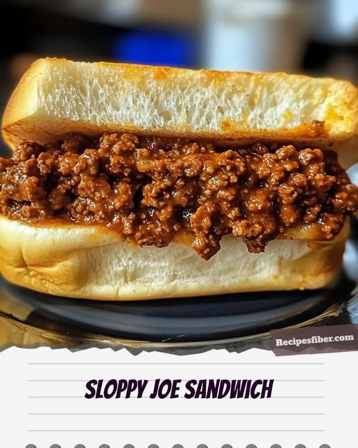 Delicious Sloppy Joe sandwich served with a side of pickles and fries.
