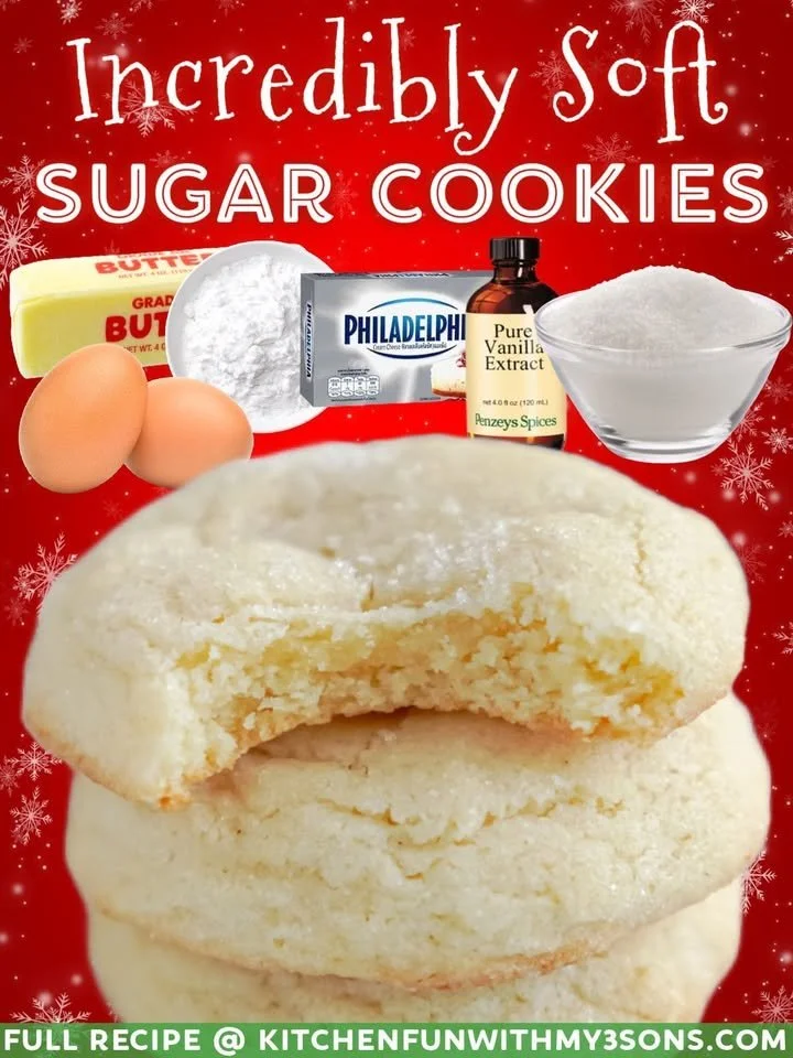 Deliciously soft sugar cookies on a baking tray, perfect for any celebration.