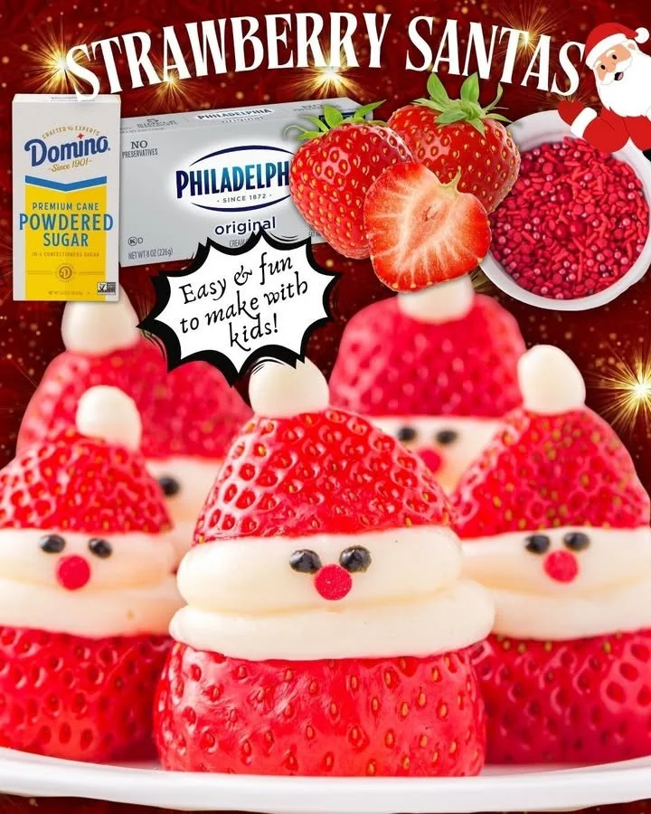 Delicious Strawberry Santa treats for festive holiday celebrations