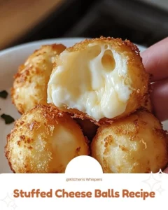 Delicious stuffed cheese balls served on a plate for a tasty snack or appetizer.
