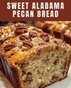 Homemade Sweet Alabama Pecan Bread with a rich, nutty flavor