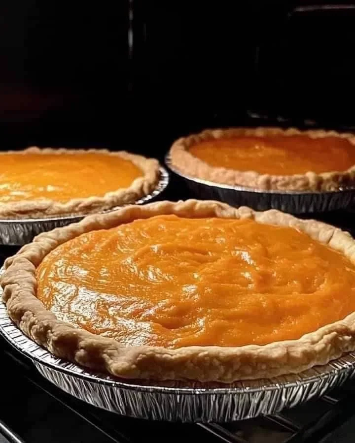 Delicious homemade sweet potato pie with a golden crust and creamy filling.