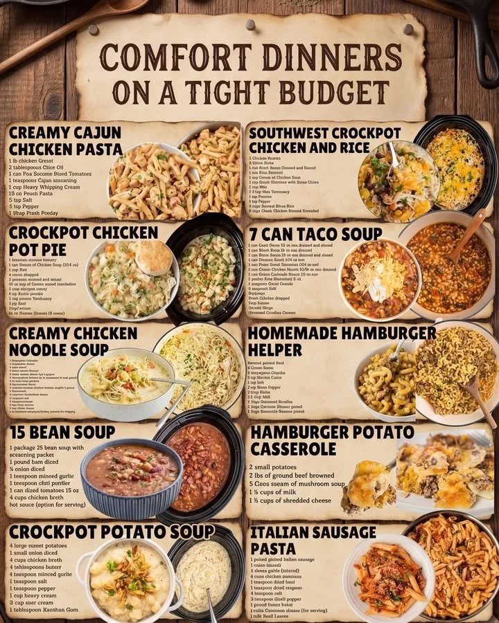A hearty bowl of budget-friendly comfort dinners ready to serve