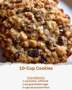 Delicious 10-cup cookies ready to be enjoyed