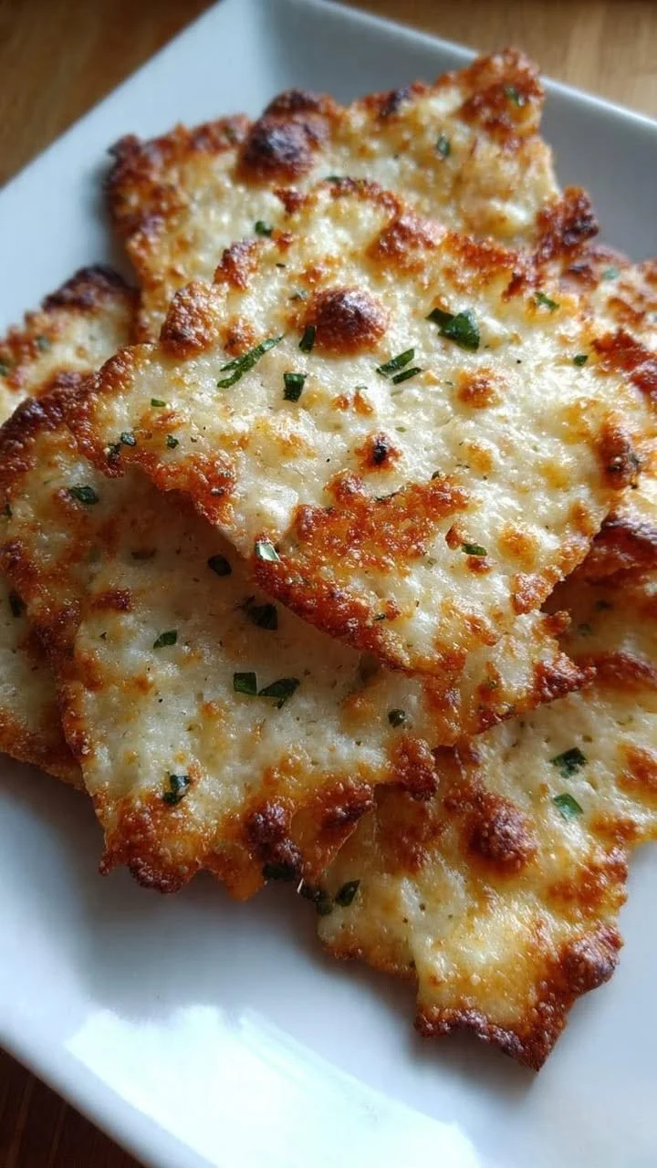 Two ingredient Keto crackers made with cottage cheese for low-carb snacking