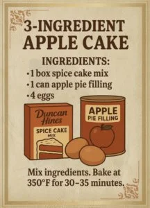 3-Ingredient Apple Cake