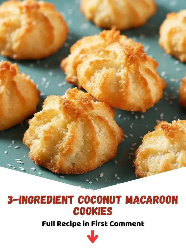 3-ingredient coconut macaroons displayed on a plate