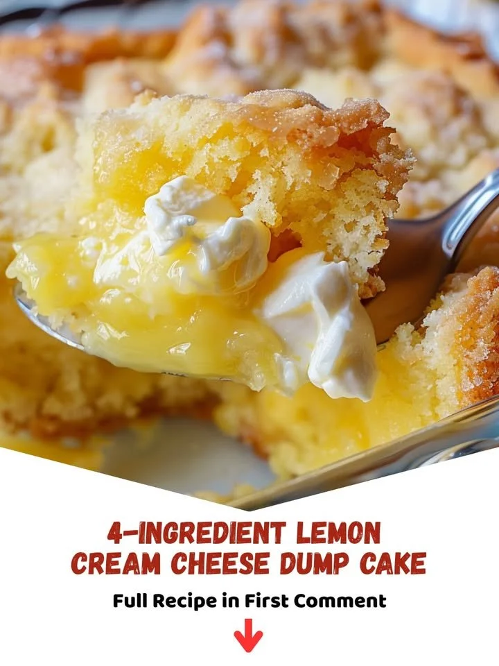 4-Ingredient Lemon Cream Cheese Dump Cake