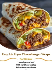 Delicious Air Fryer Beef and Cheese Wraps with crispy edges and melted cheese