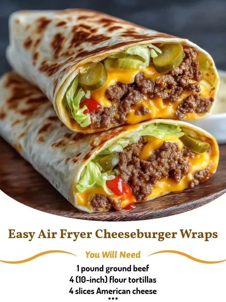 Air Fryer Beef and Cheese Wraps