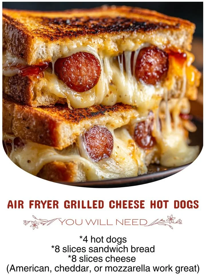 Air Fryer Grilled Cheese Hot Dogs
