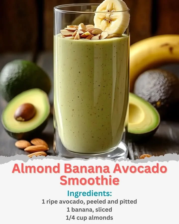 Almond Banana Avocado Smoothie