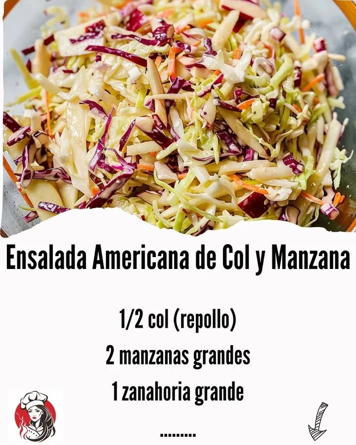 American cabbage and apple salad with fresh ingredients and vibrant colors