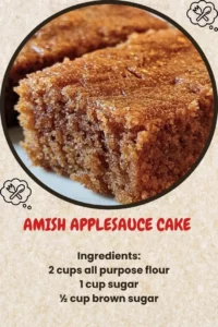 Delicious Amish Applesauce Cake topped with cinnamon and walnuts